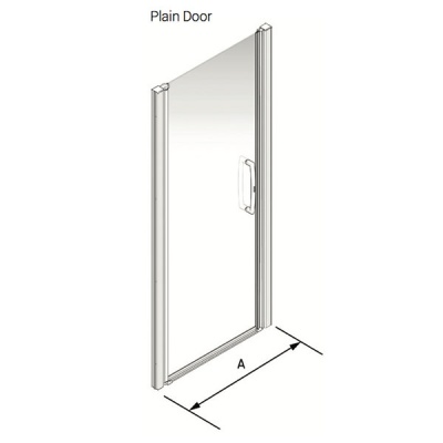 Larenco Alcove Full Height Shower Enclosure Plain Door